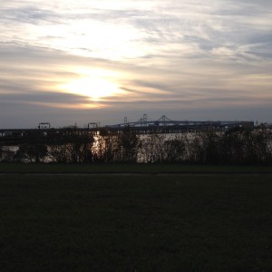 I took this photo of the Bay Bridge before the Across the Bay 10K began. (Vanessa Junkin photo)