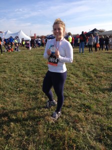 Here I am after the Across the Bay 10K. (Veronica James photo)