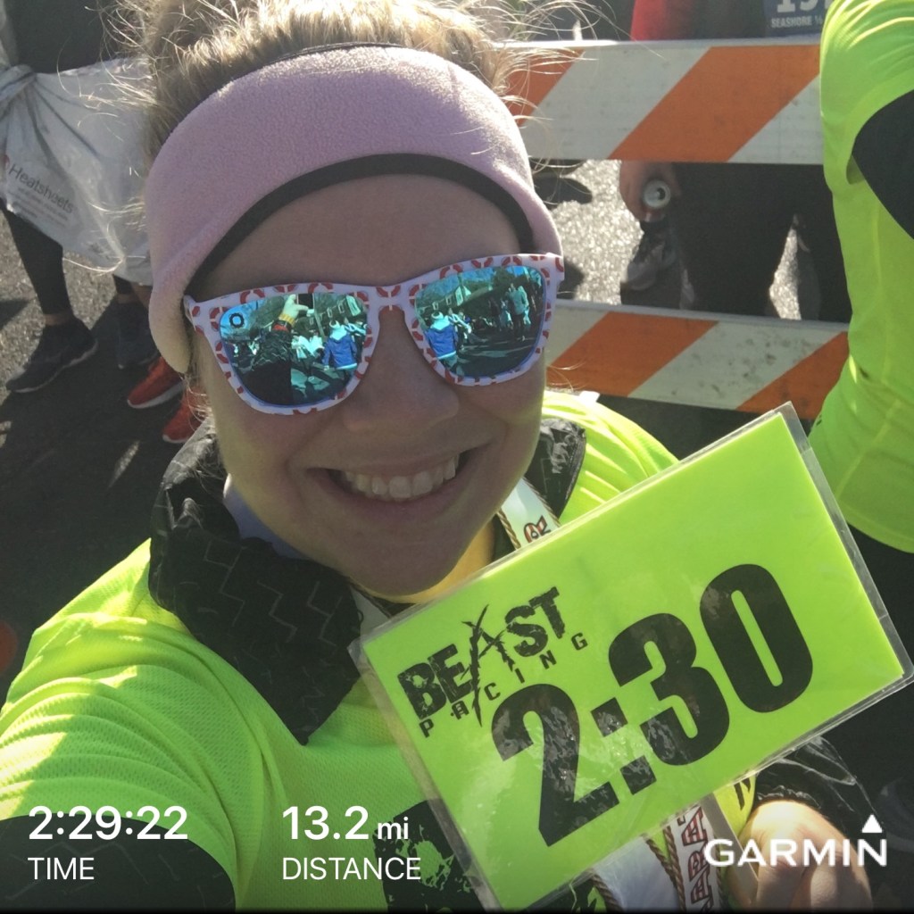 Selfie of Vanessa with the 2:30 sign. 