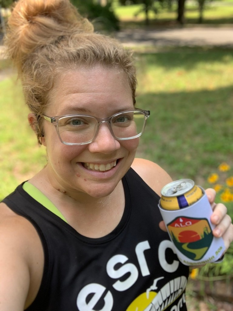 Selfie of Vanessa Junkin posing with beer.