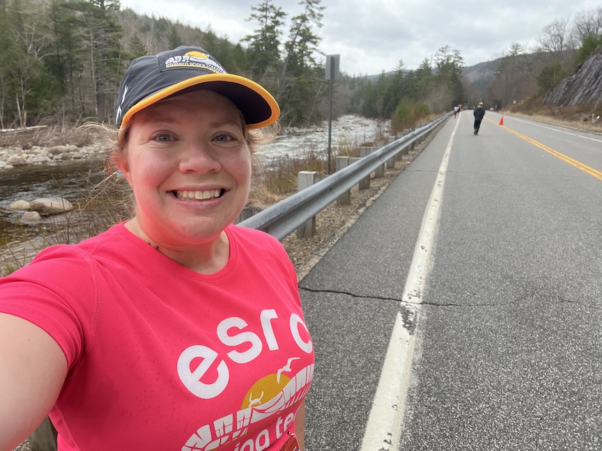 Selfie of Vanessa Junkin on the REVEL White Mountains course. 