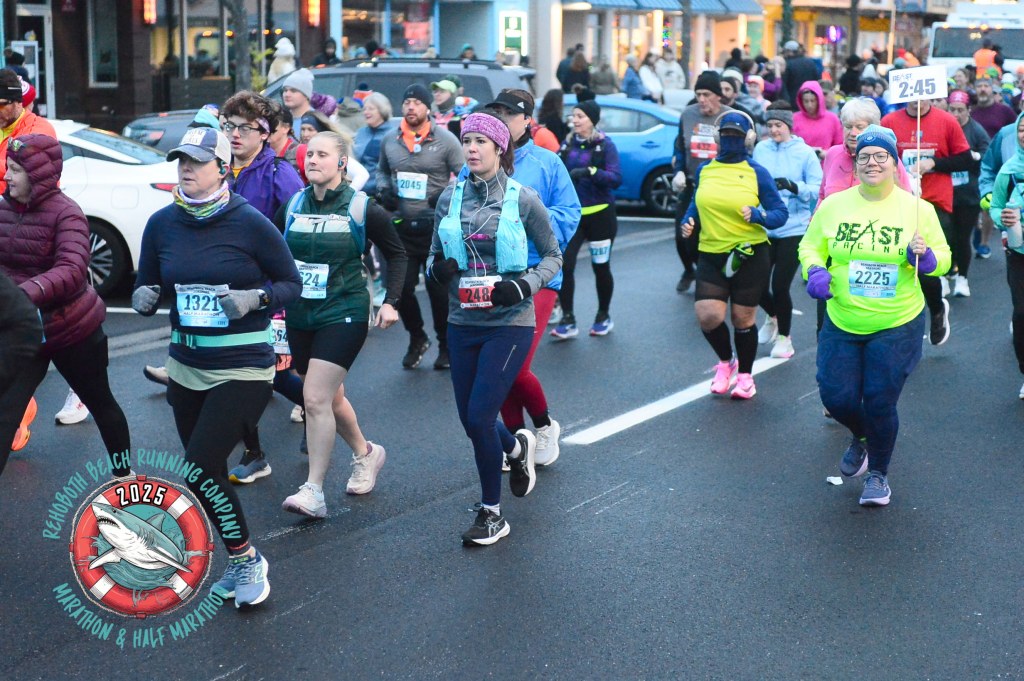 Runners participate in the Rehoboth Beach Seashore Marathon and Half Marathon.