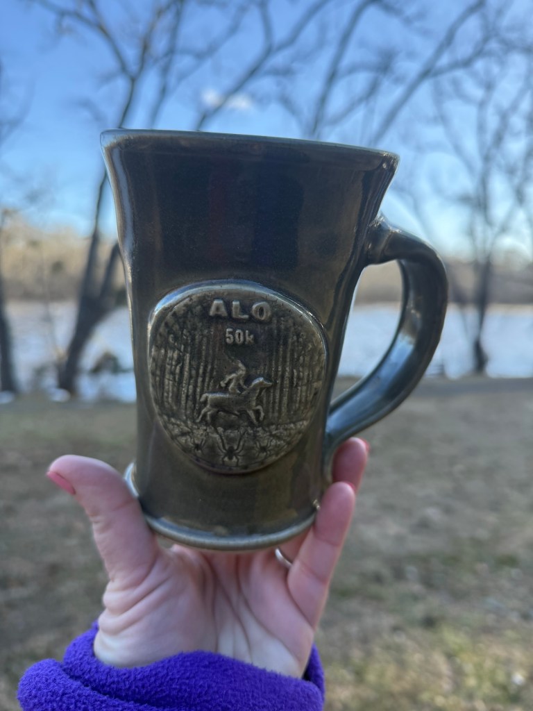 Shot of handmade ALQ 50K mug outside