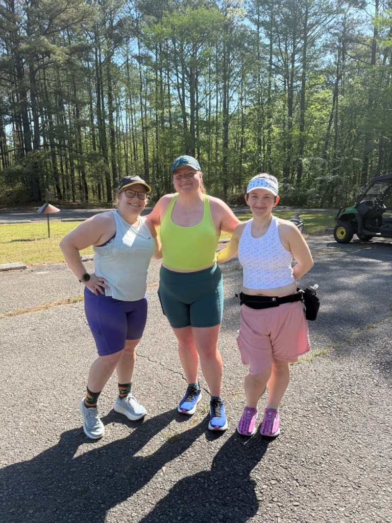 Group of female runners after the race.
